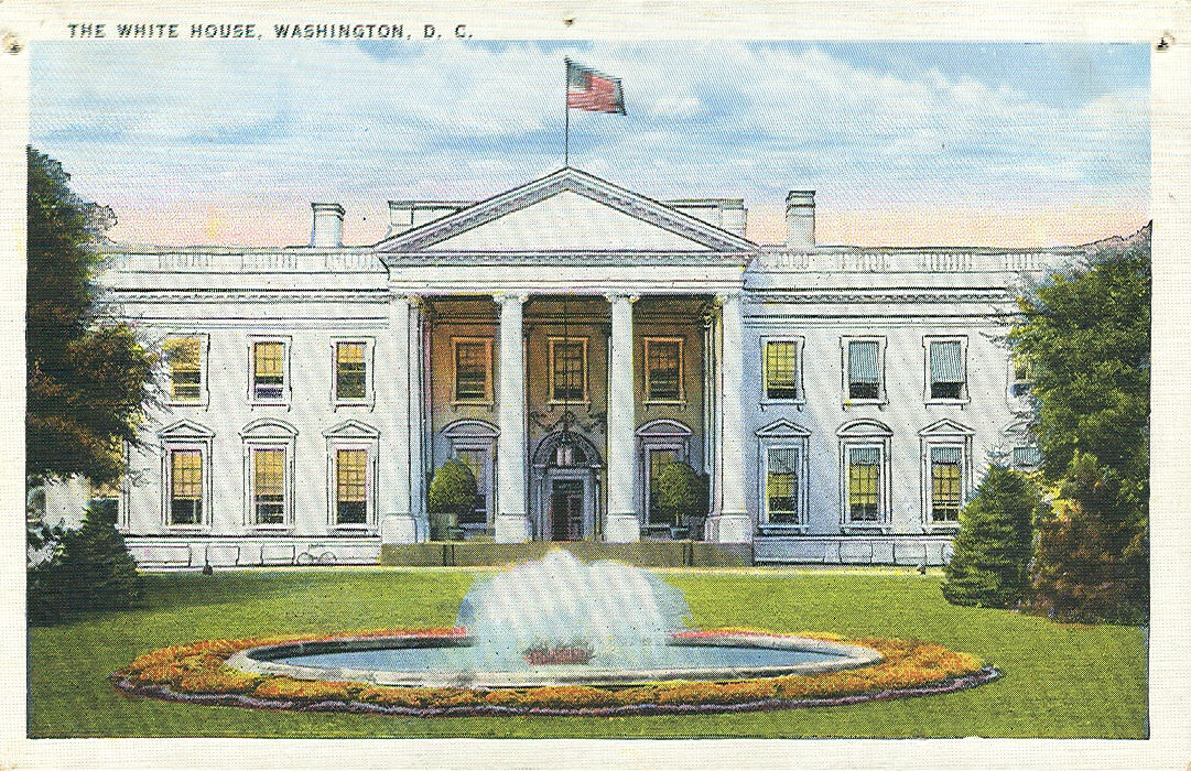 Vintage Travel Postcards The White House Washington DC